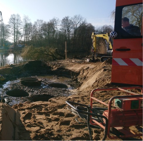 Bauwerksgründung aus Brunnenringen