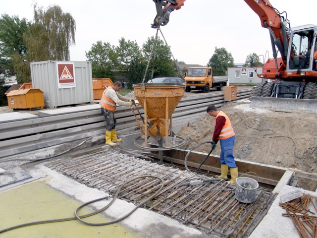 Betonage im 2. Bauabschnitt